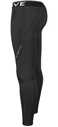 JustOneStyle New Men Sports Winter Warm Thermal Skin Tights Compression Base Under Layer Long Pants (2XL, NP511 Black) - Thumbnail 3