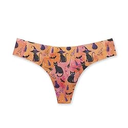 Coloranimal Halloween Black Cat Seamless Thongs