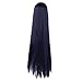 MapofBeauty 100cm Express Individuality Straight Cosplay Wig (Dark Blue Black)