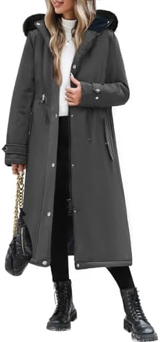Amazon.com: YUCOLEN Long Winter Coats for Women Fleece Lined
