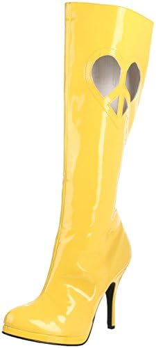 Funtasma by Pleaser Women's Love Knee-High Boot,Yellow Patent,6 M US