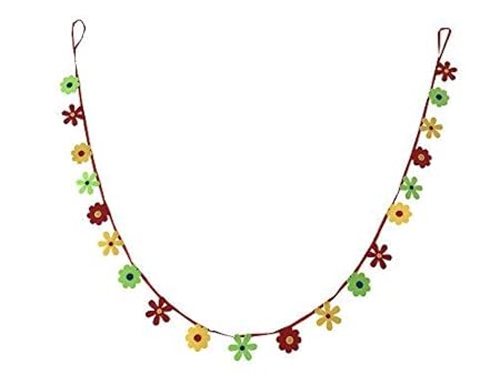 molinoRC Girlande aus Filzblumen 175cm | Kunstblumen |Blumengirlande Filz |Frühling Frühlingsdeko | Osterdeko Ostern | Blumen