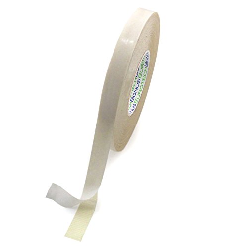 BONUS Eurotech 2BC10.01.0019/025A# Double Sided Adhesive Tape, Synthetic Rubber, Width 19 mm, Length 50 m, Thickness: 0.255 mm, White