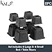 Katzco Bed Risers - Adjustable Heavy Duty - 8 Piece Set - 3, 5 or 8 Inches Tall with Multi Height Function - for Any Bed Frame, Furniture, Table Riser and Lift, College, Dorm, Room Accessories