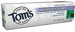 New 2007 products Tom's Of Maine Whole Care Fluoride Toothpaste Peppermint - 4.7 Oz
