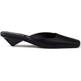 Kapxumo Women Satin Mules BacklessWedge Heel Sandals Slip On Low Heels Square Toe Loafers Comfortable Casual Slides Dress Shoes for Wedding Party Women's Mules &amp; Clogs