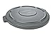 Rubbermaid Commercial Products BRUTE Heavy-Duty Round Trash/Garbage Lid, 10-Gallon, Gray, Outdoor Waste Container for Home/Garage/Mall/Office/Stadium/Bathroom