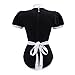 Littleforbig Cotton Romper Onesie Pajamas Bodysuit – Maid Suit 3XL Black