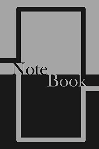 Notebook: Lined notebook, Journal, Diary, Black and grey cover design, 6" x 9"