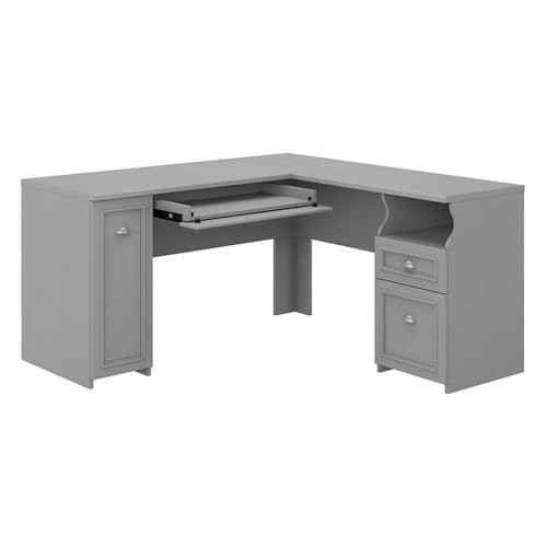 Bush Furniture L Shaped Desk with Drawers and Storage Cabinet with Charming Ant…