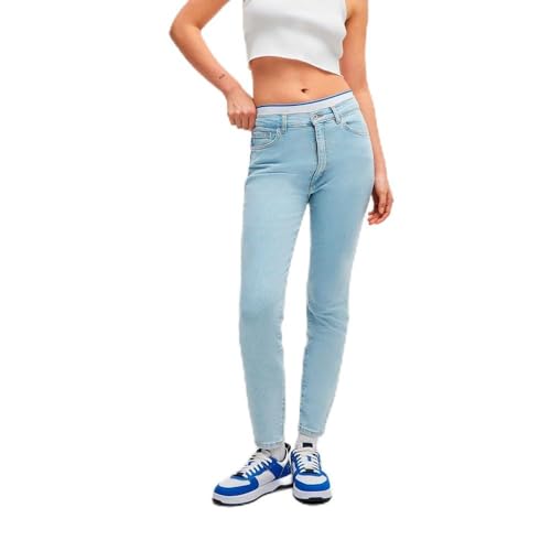 HUGO Malu_B Jeans, Turquoise/Aqua449, 25W / 34L Donna