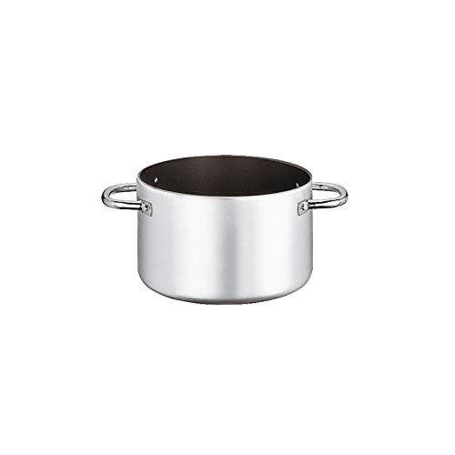 Paderno 16127-16 High Casserole Dish with 2 Handles, 16 cm Non-Stick Aluminium