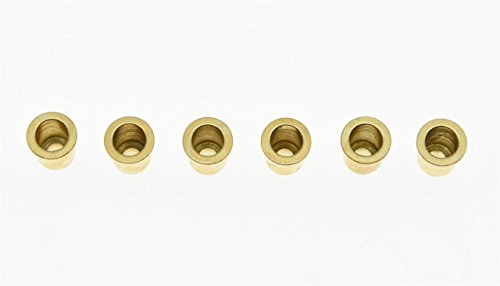 KAISH 6x Gold Guitar String Through Body Ferrule 1/4"(6.35mm) String Ferrules for Telecaster