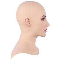 Minaky Hand-Made Silicone Head Mask America Girl for Crossdresser Transgender Costumes Drag Queen