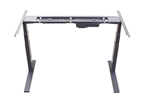 Rise Up Electric Adjustable Height & Width Standing Desk Frame. Ergonomic Sit to Stand Office Desk with 2 Motors. Programmable Memory Height Settings