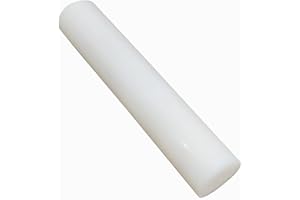 DIYDIYSHOP 1 Pcs HDPE High Density Polyethylene Round Rod,2"x 13" Plastic Round Rod for Mechanical Processing of Various Parts and DIY Projects(White)