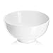 Dowan 22 Ounce Cereal Bowls/Soup Bowl Set, Porcelain Snack/Dessert Bowl, White, Set of 6