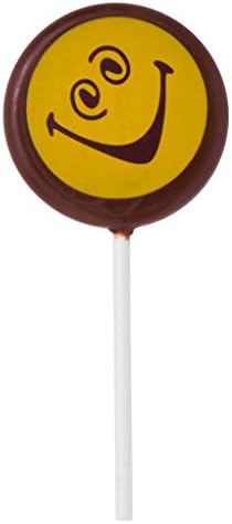 Smiley World Emoji Face Expressions Dairy Chocolate Lollipops Sucker "EXCITED" Gourmet Personal Valentines Day Gift (Individual Pack)