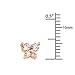 14k Gold Plated Brass Butterfly Stud Earrings with Screw Back