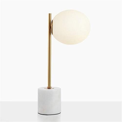 Chandelier Simple Modern Nordic White Marble Base Glass Frosted Round Lampshade Designer Living Room Table Lamp
