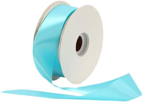Berwick Offray 7/8" Single Face Satin Ribbon, Navajo Turquoise Blue, 100 Yds