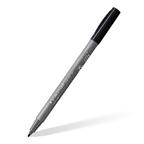 STAEDTLER 376-99 Pigment Arts Bullet-Tip Pen - Intense Black (Box of 10)