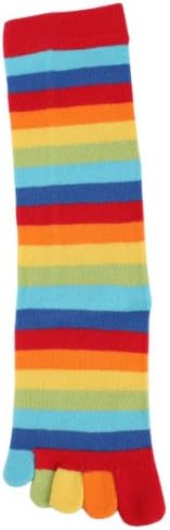 TOETOE Mens Stripy Rainbow Toe Socks - Multi-colour
