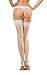 Dreamgirl Women's Sheer Thigh-High Stockings with Silicone Lace Top