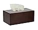 Alpine Industries Wooden Bamboo Rectangular Tissue Box Cover - Eco Friendly Pull Holder/Dispenser - Decorative Organizer for Bathroom, Office Desk & Car (Espresso)