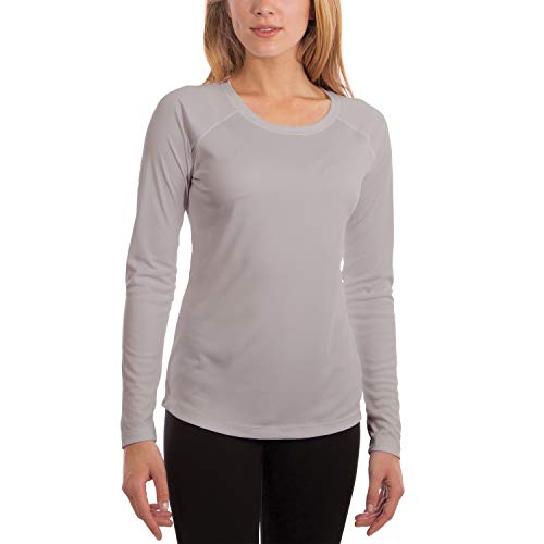 Vapor Apparel Women's UPF 50+ UV Sun Protection Performance Long Sleeve T-Shirt Medium Pearl Grey