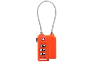 Digit Password Lock Steel Wire Security Lock Suitcase Luggage Coded Lock Orange Attractive