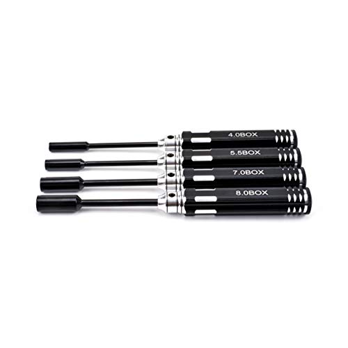 FPVKing 4pcs Hex Nut Drivers Screw driver Tools Kit Set 4.0/5.5/7.0/8.0mm NUT Key Socket Screwdrivers for RC Helicopter RC Boat RC Cars - Thumbnail 5