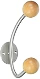 Alco Single Wall Coat Rack with 2 Wooden Coat