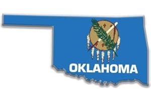 Crown Awards Oklahoma State Flag Pins - Shape of Oklahoma Lapel Pins