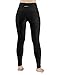 ODODOS High Waist Out Pocket Yoga Pants Tummy Control Workout Running 4 Way Stretch Yoga Leggings,Black,Large