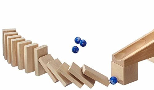 HABA Ball Track Starter Set - 44 Piece Wooden Marble Run for Beginner to Expert Architects Ages 3 to 10 (Made in Germany)
