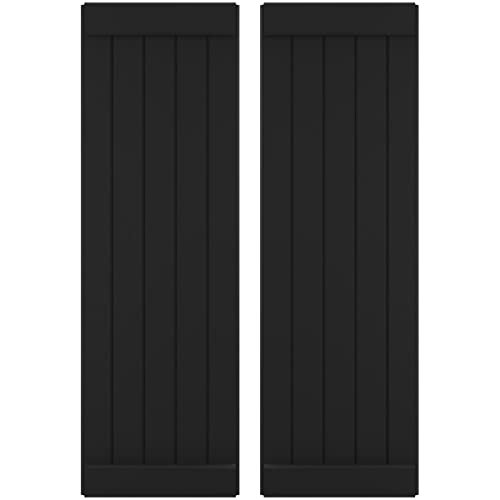 17 1/2"W x 48"H Americraft Five Board Exterior Real Wood Joined Board-n-Batten…