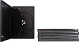 SquareDealOnline - DV3R14BKWT - 3 Disc Standard Size DVD Cases - Black - (5 Cases)