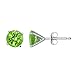 Vir Jewels 14K Gold Peridot Stud Earrings (1.80 CT ; 6 MM Round Cut)