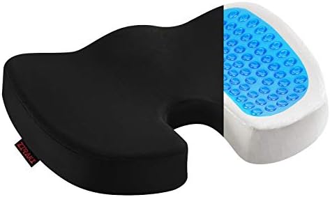 Ziraki Coccyx Orthopedic Memory Foam Seat Cushion Gel Enhanced