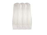 Bags for Less Wedding Gown Travel & Storage Garment Bag (3-Pack) – Soft, Breathable, Durable, Rip & Water Resistant Material – Extra Large Size With Large Gusset – Clear Vinyl Pouch