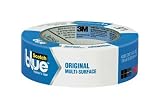 3M Scotch-Blue 2090 Safe-Release Crepe Paper Multi-Surfaces Painters Masking Tape, 27 lbs/in Tensile Strength, 60 yds Length x 1-1/2" Width, Blue (Pack of 6)