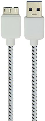 Gonezon White 10FT 3M Nylon Braided Durable Universal USB 3.0 Micro Charger Sync Data Rapid Charging Cable USB Cord Wire + Dolphin Decorate Strap For Samsung Galaxy Note 3 N9000/N9005 Galaxy S5 Nokia Lumia 2520 Tablet /Tab Pro 12.2