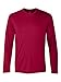 Hanes Men's Long Sleeve Cool DRI T-Shirt UPF 50+, Deep Red, X-Large (Pack of 2)