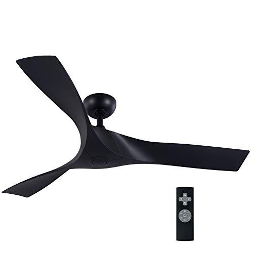 VONLUCE 52’’ Black Ceiling Fan No Light with