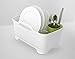 Joseph Joseph 85101 Wash & Drain Plus Dishpan and Dish Rack Utensil Holder Set with Dishwashing Basin Dryer Dish Rack Drainer Plug Carrying Handles, White