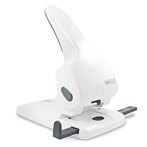 Rapesco 1383 Zero-65 Hochleistungslocher, 65 Blatt Stanzkapazitaet, Weiss