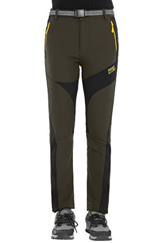 [- Womens Softshell Trousers Fleece Lined Waterproof Walking Trousers Winter Outdoor Hiking Climbin