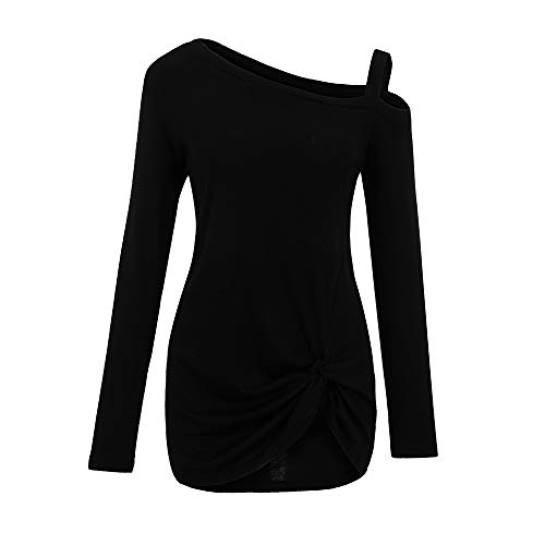 Blouse Tops for Women, Sttech1 Women Fashion Comfy Loose Long Sleeve O-Neck Casual Solid T-Shirt