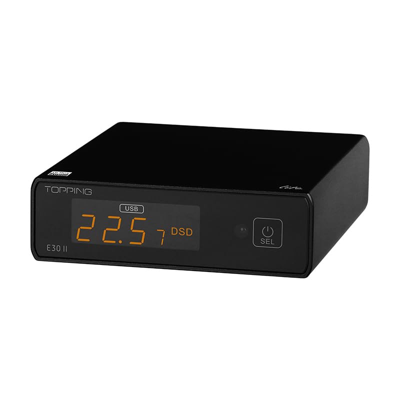 LEAUDIO Topping E30II Lite AK4493S DAC Hi-Res Audio XMOS AU208 Touch Operation Pre Amplifier Decoder (Black)
